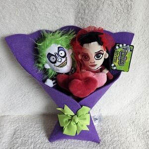 NWT Beetlejuice & Lidia Plush Bouquet 5 Piece Set, Valentine's day 2025 edition